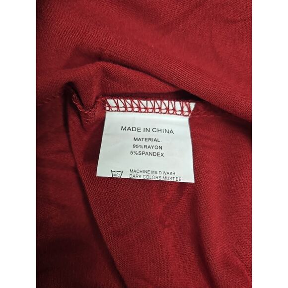 EKOUAER 54" Long Nightgown 2 Tone Red&Gray LG Buttery Soft, Silky Feeling NWT - Picture 7 of 8